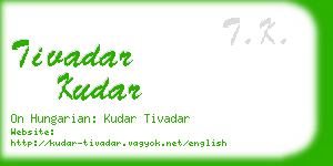 tivadar kudar business card